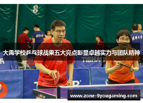 大禹学校乒乓球战果五大亮点彰显卓越实力与团队精神 大禹学校乒乓球战果五大亮点彰显卓越实力与团队精神