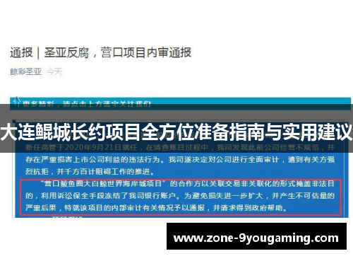 大连鲲城长约项目全方位准备指南与实用建议