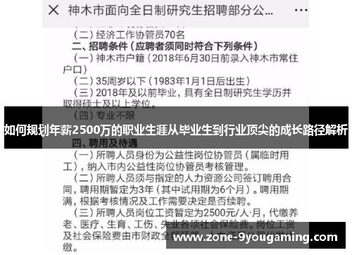 如何规划年薪2500万的职业生涯从毕业生到行业顶尖的成长路径解析